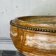 Deep onyx and bronze beaded bowl circa 1900