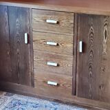 Art Deco style sideboard in palm wood