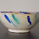 Antique Fajalauza Glazed Terracotta Ceramic Lebrillo Bowl, Granada Spain
