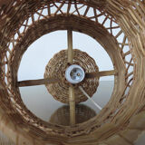 Scandinavian 70s rattan lamp