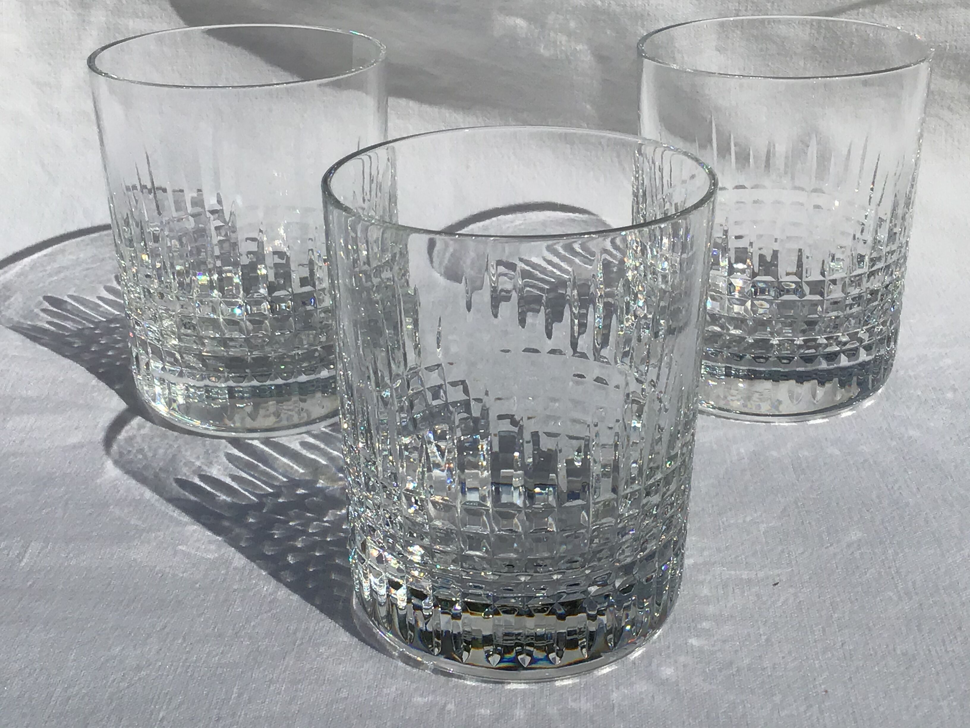 3 Crystal Glasses Baccarat model Nancy