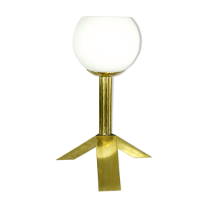 Lampe tripode opaline