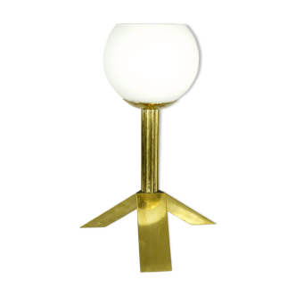 Lampe tripode opaline circa 70