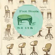 THONET footstool, footstool no. 3 circa 1900, original condition.