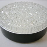 Ceiling lamp staff vintage 1960 glass & metal