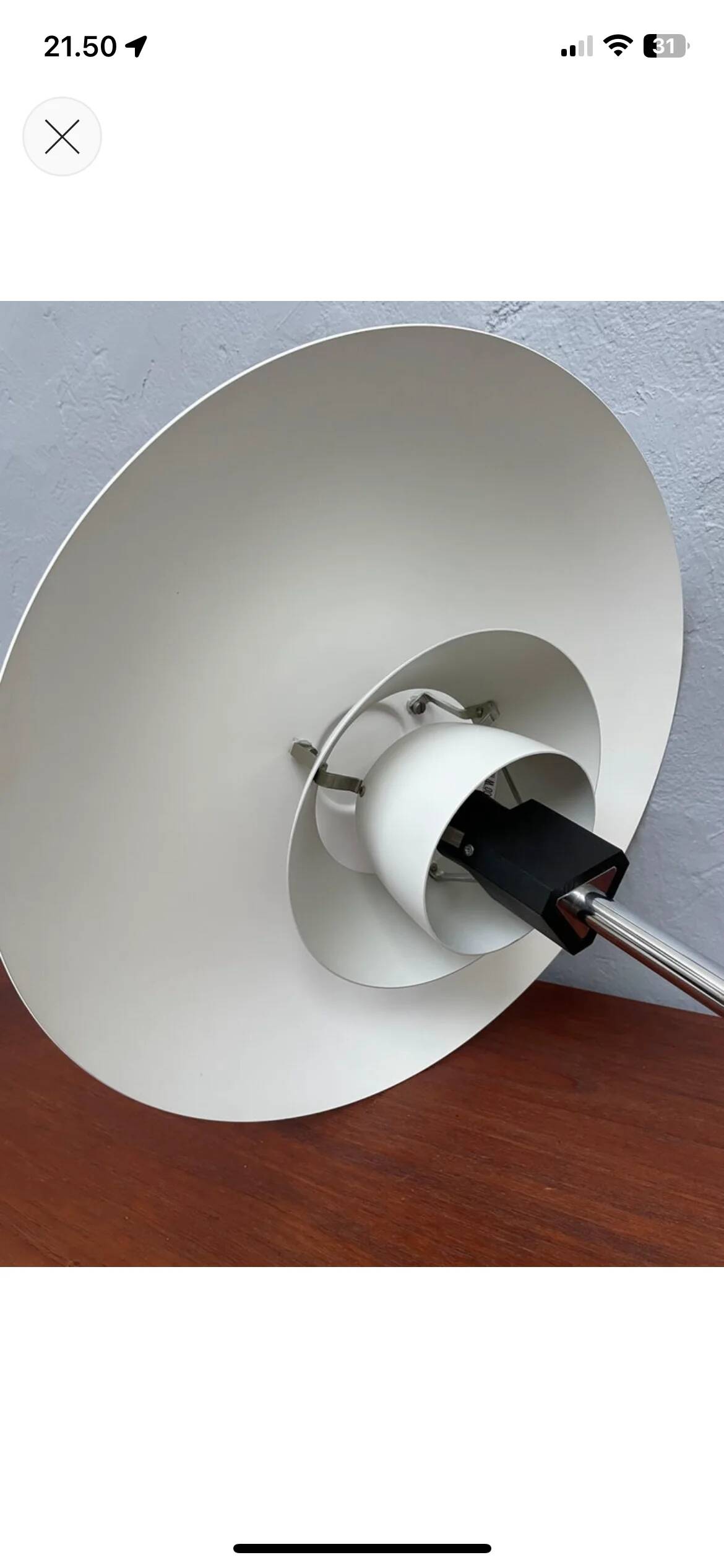 Lampe de table vintage Poul Henningsen PH 4/3 pour Louis Poulsen