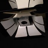 1970s Goffredo Reggiani Style Lacquer & Chrome Chandelier