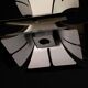 1970s Goffredo Reggiani Style Lacquer & Chrome Chandelier