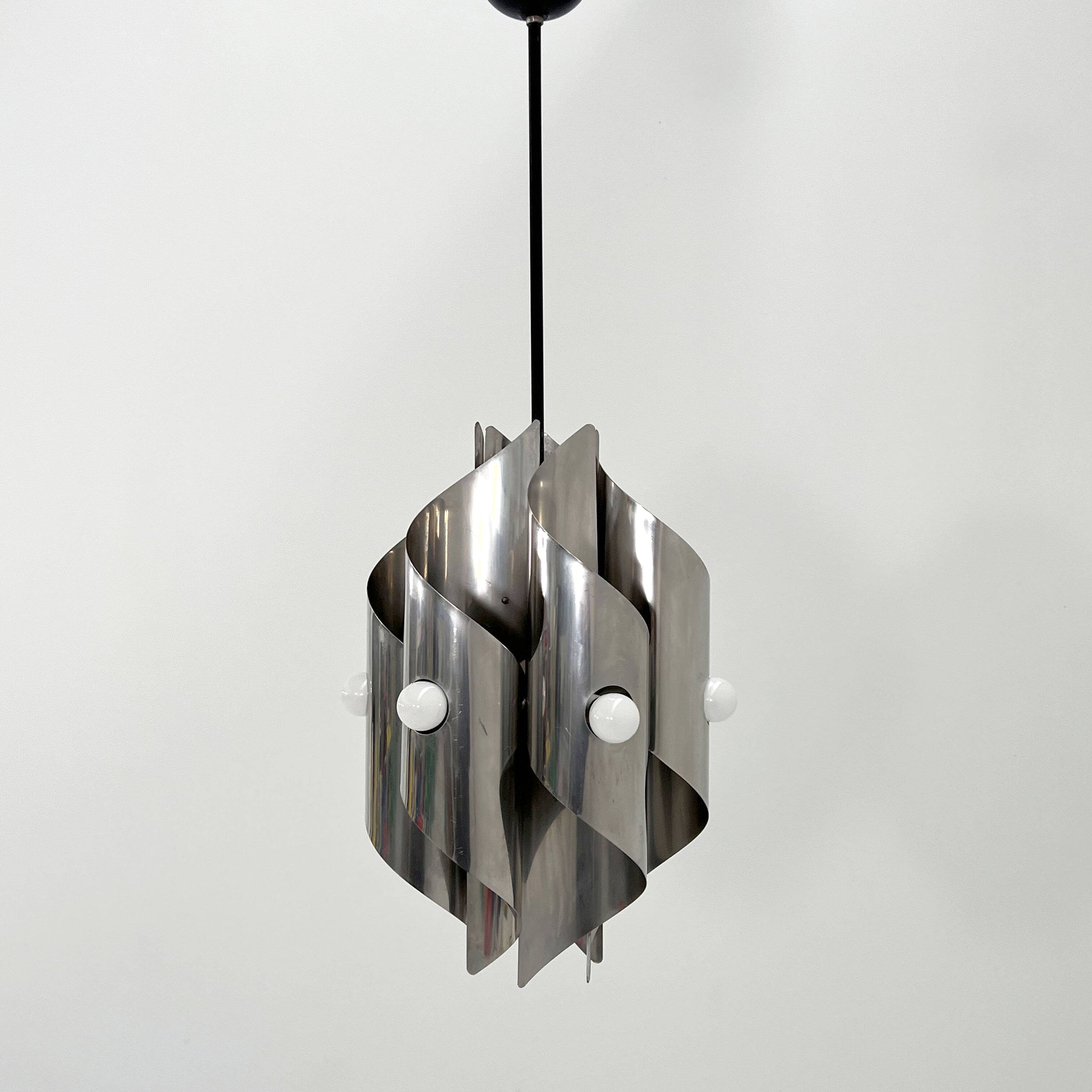 Chandelier Space Age Chrome, 1970