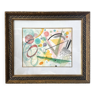 Abstract watercolor frame