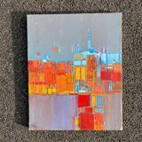 Vintage oil painting on canvas signed Michel 1987