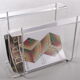 Plexiglass Storage rack with metal accents, 1970