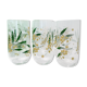 Set de 6 verres décor mimosas
