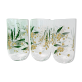 Set de 6 verres décor mimosas