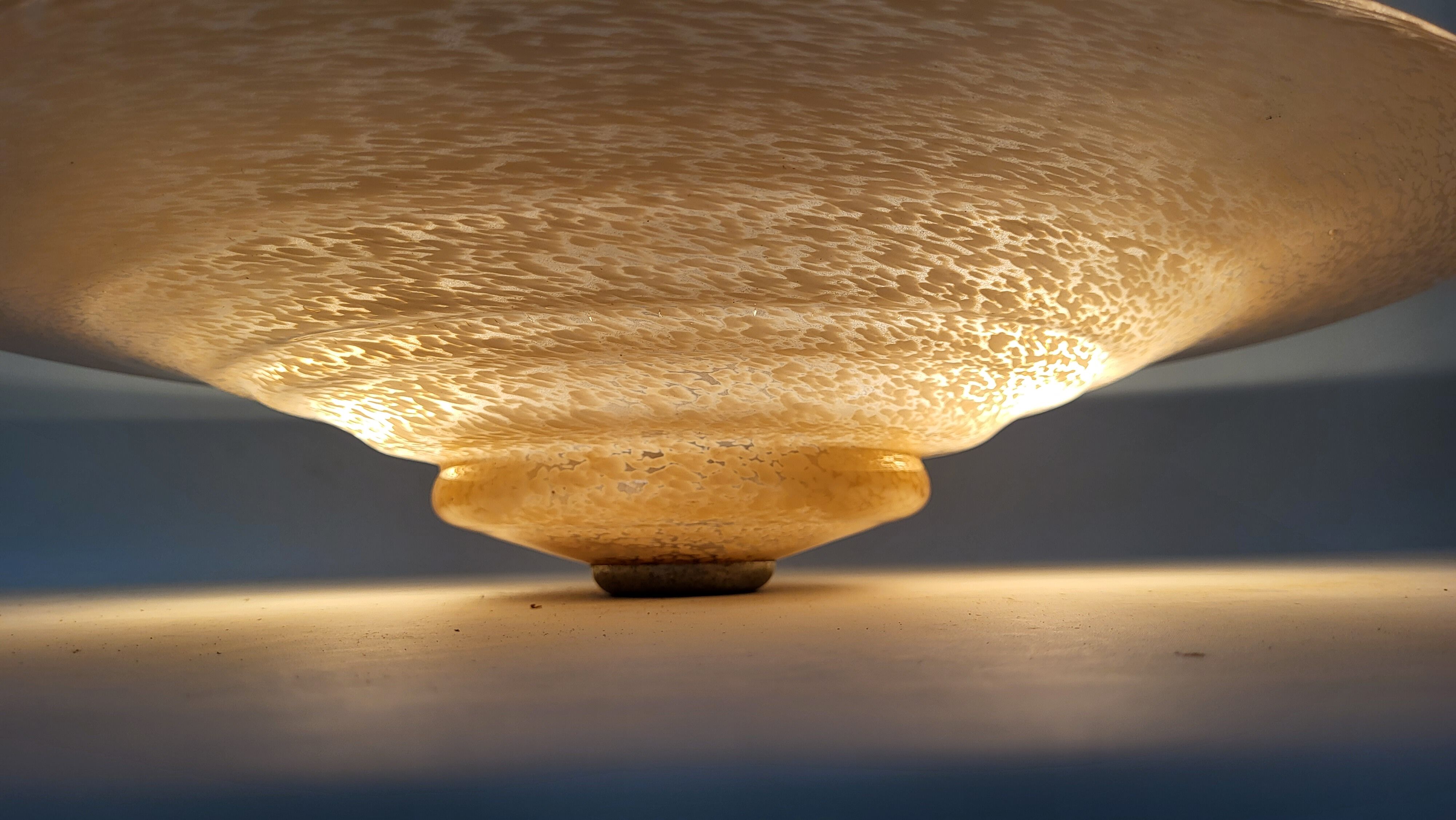 Ceiling lamp in Art Deco marble glass