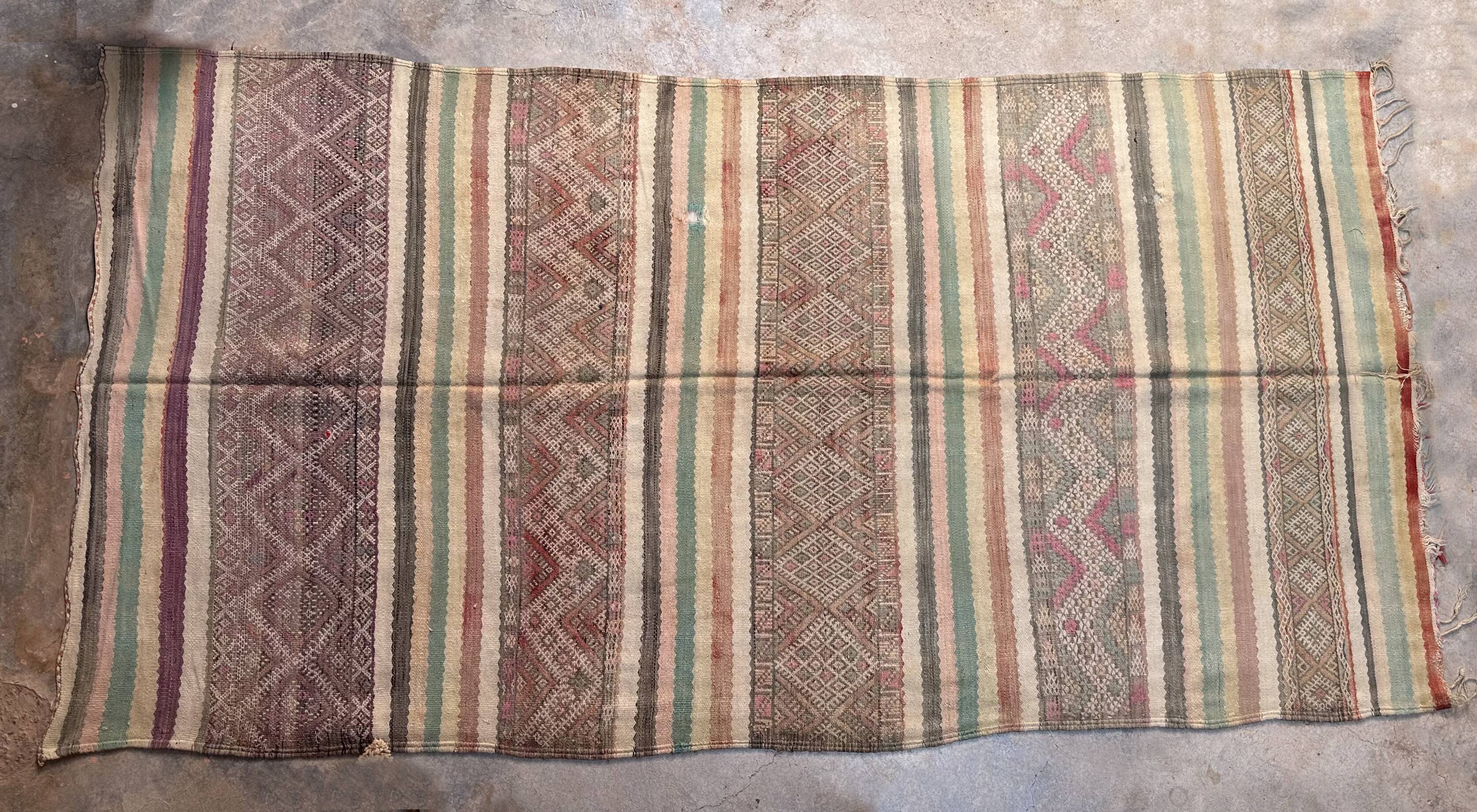 Moroccan Kilim Zayan Rug - 350 x 180 cm