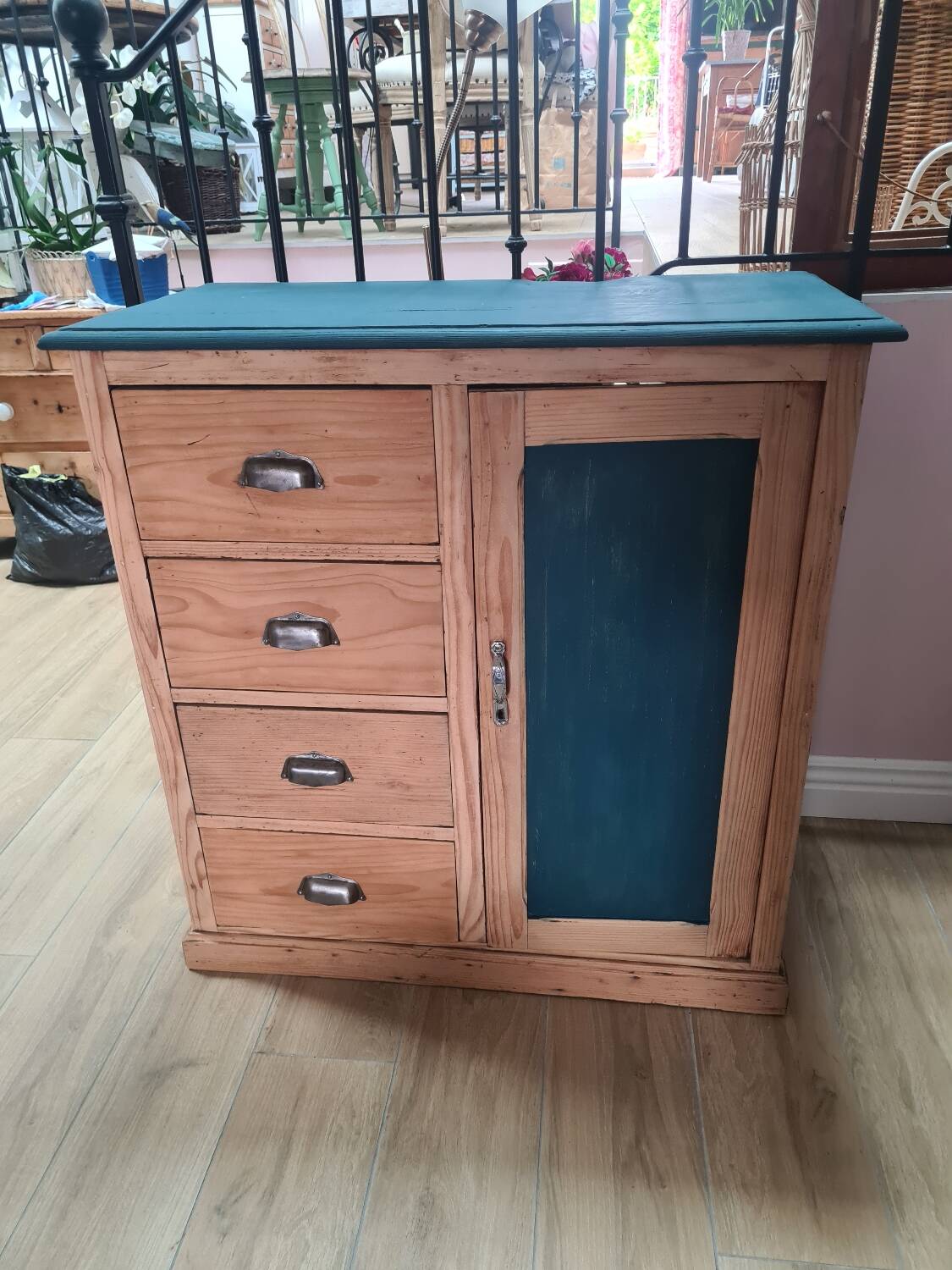 Small antique chest of drawers in fir