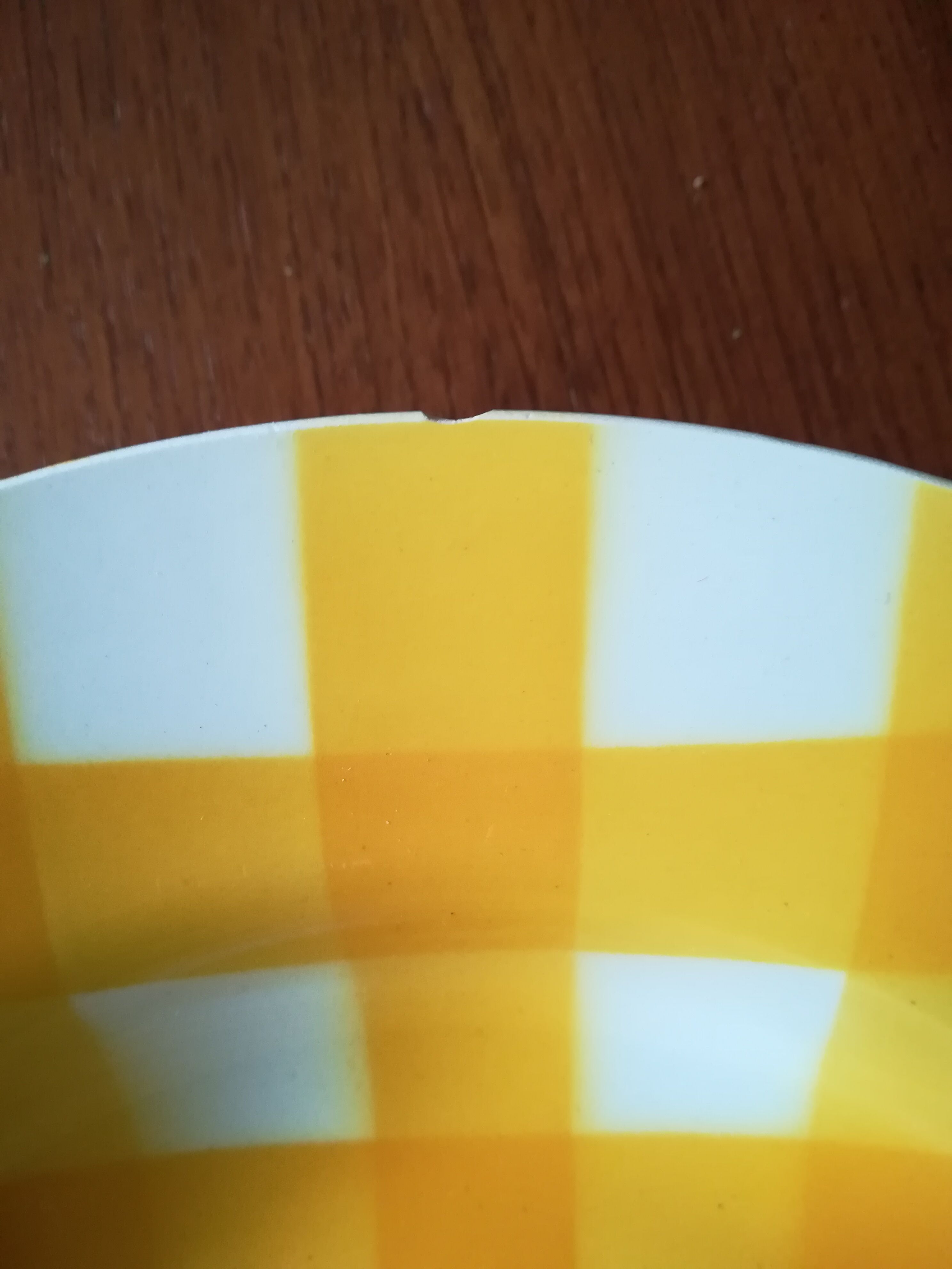 Set of 4 hollow plates Digoin yellow scottish model