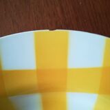 Set of 4 hollow plates Digoin yellow scottish model