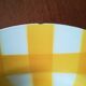 Set of 4 hollow plates Digoin yellow scottish model