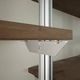 Unusual shelf, aluminium and wood