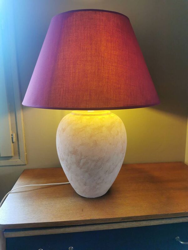 Pied de lampe vintage terre cuite