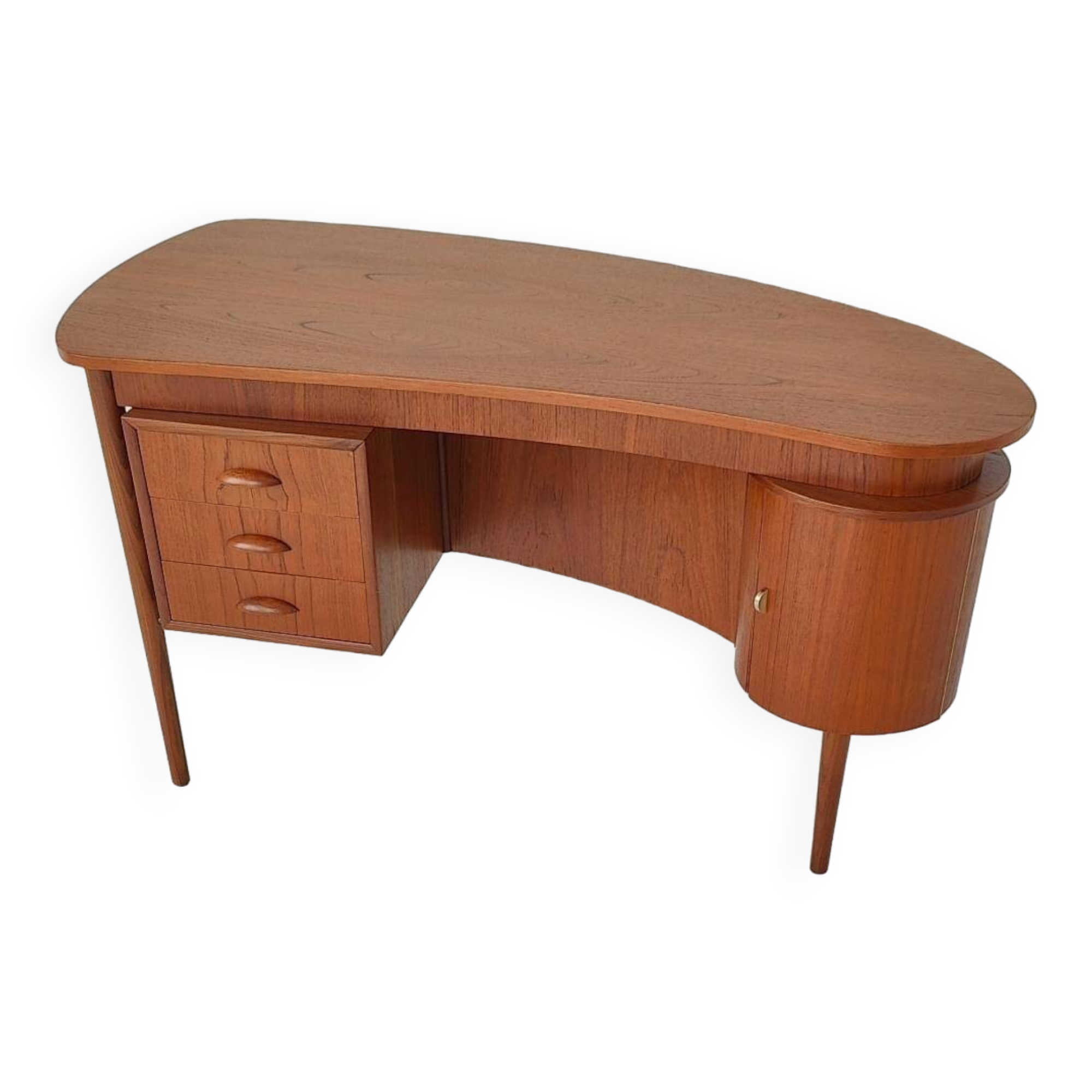 Bureau scandinave vintage en teck du milieu du siècle, Danemark 1950