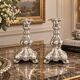 Antique Pair of Candle Holder Silver Rococo Style Candlesticks, 1900s Home Decor