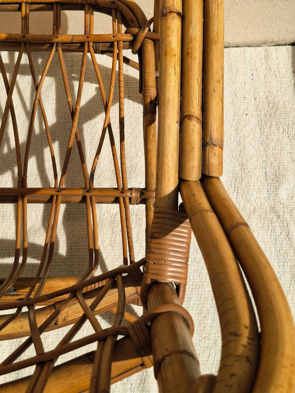 Audoux-Minnet rattan armchair 1950