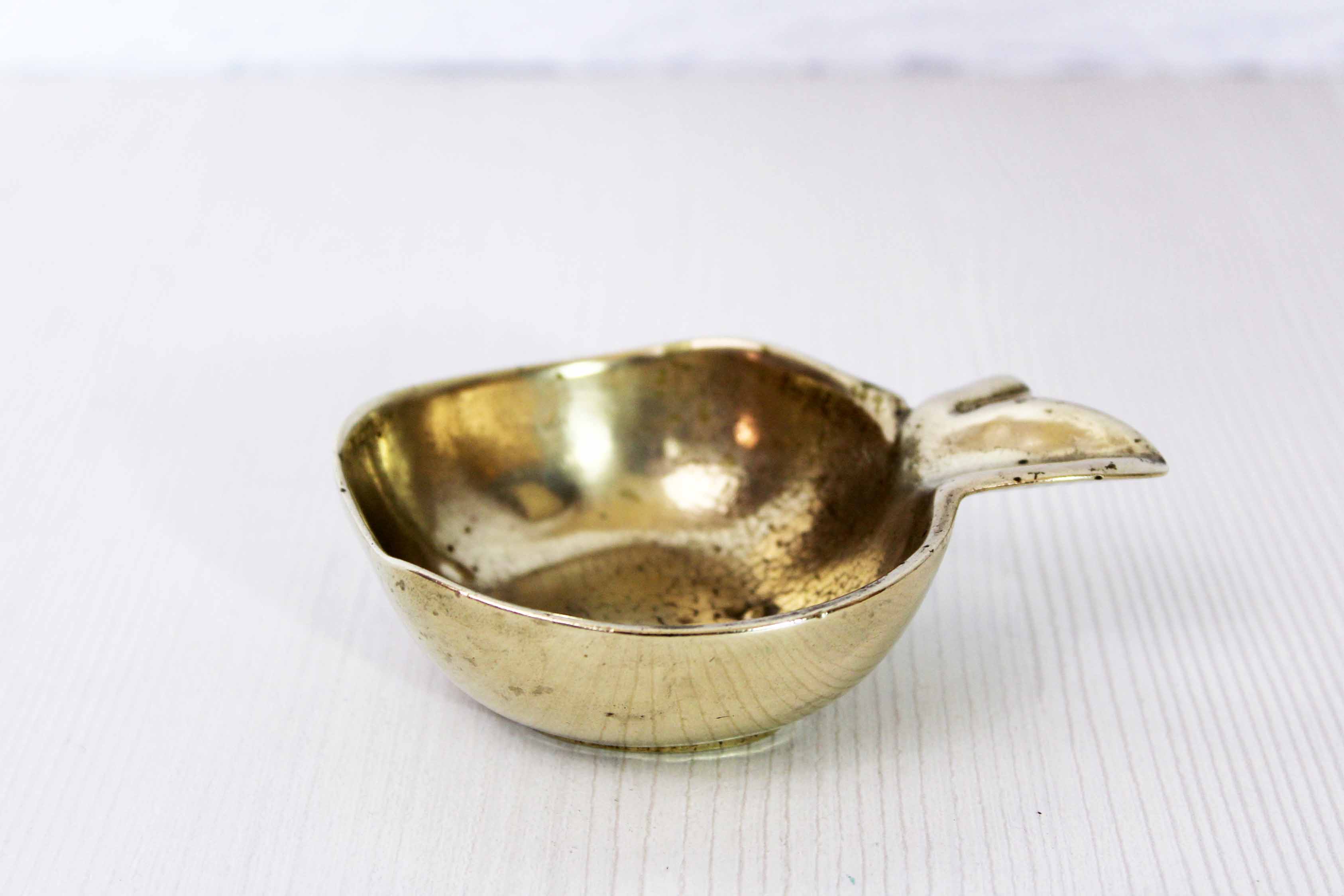 Apple bronze trinket bowl 1960
