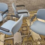 Set of 4 drabert armchairs with chrome legs, 1980