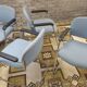 Set of 4 drabert armchairs with chrome legs, 1980
