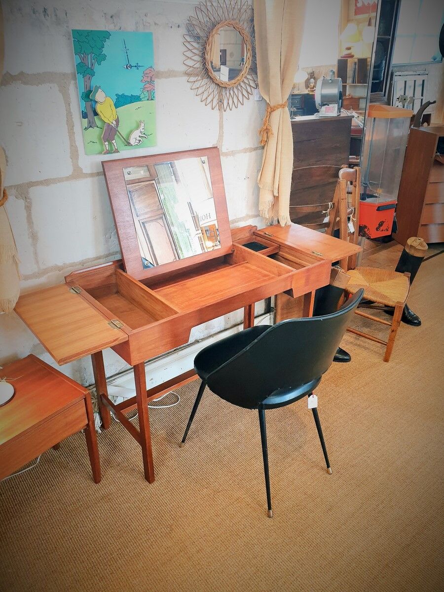 Scandinavian hairdresser in teak designer Svend Aage Madsen 60s