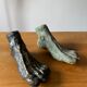 Bronze foot signed S. Gronnier and its plaster print