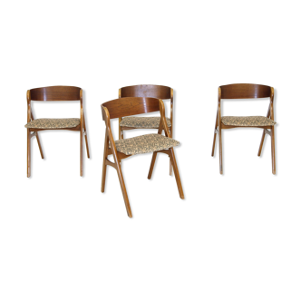 Set of 4 teak chairs, Denmark, 1960