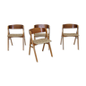 Set of 4 teak chairs, Denmark, 1960