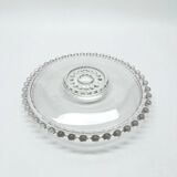 Plat Art Déco en verre moulé et perlé, 1900