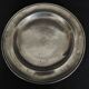 Round pewter dish 18th century hallmark to identify