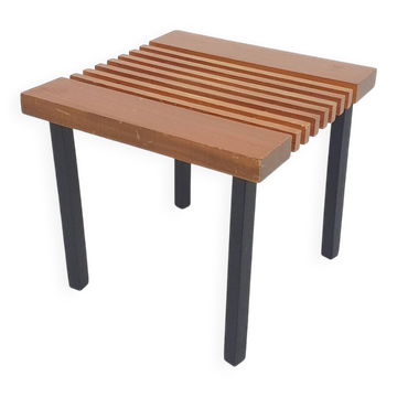 Small wooden and metal side table, The Netherlands 1960's