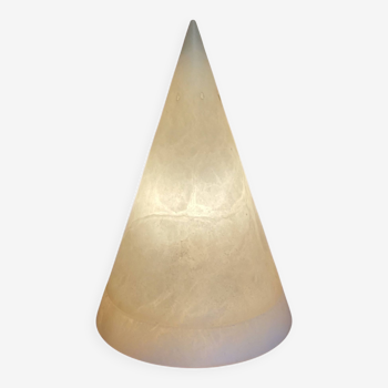 Lampe de table vintage en pierre naturelle d'albâtre lampe master espagne années 90