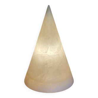 Lampe de table vintage en pierre naturelle d'albâtre lampe master espagne années 90