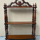 Vintage 60s turned wooden shelf
