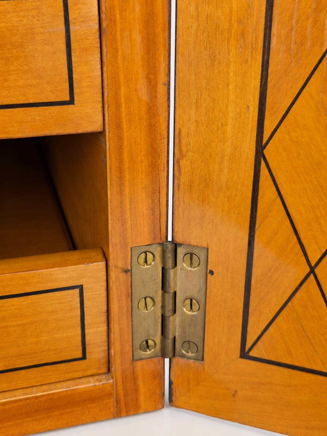 Swedish Grace Cabinet, Flamed Mahogany