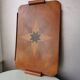Vintage tray in wooden marquetry 1970