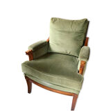 Fauteuil « Bergère » vert