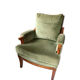 Green "Bergère" armchair