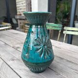 Blue ceramic vase