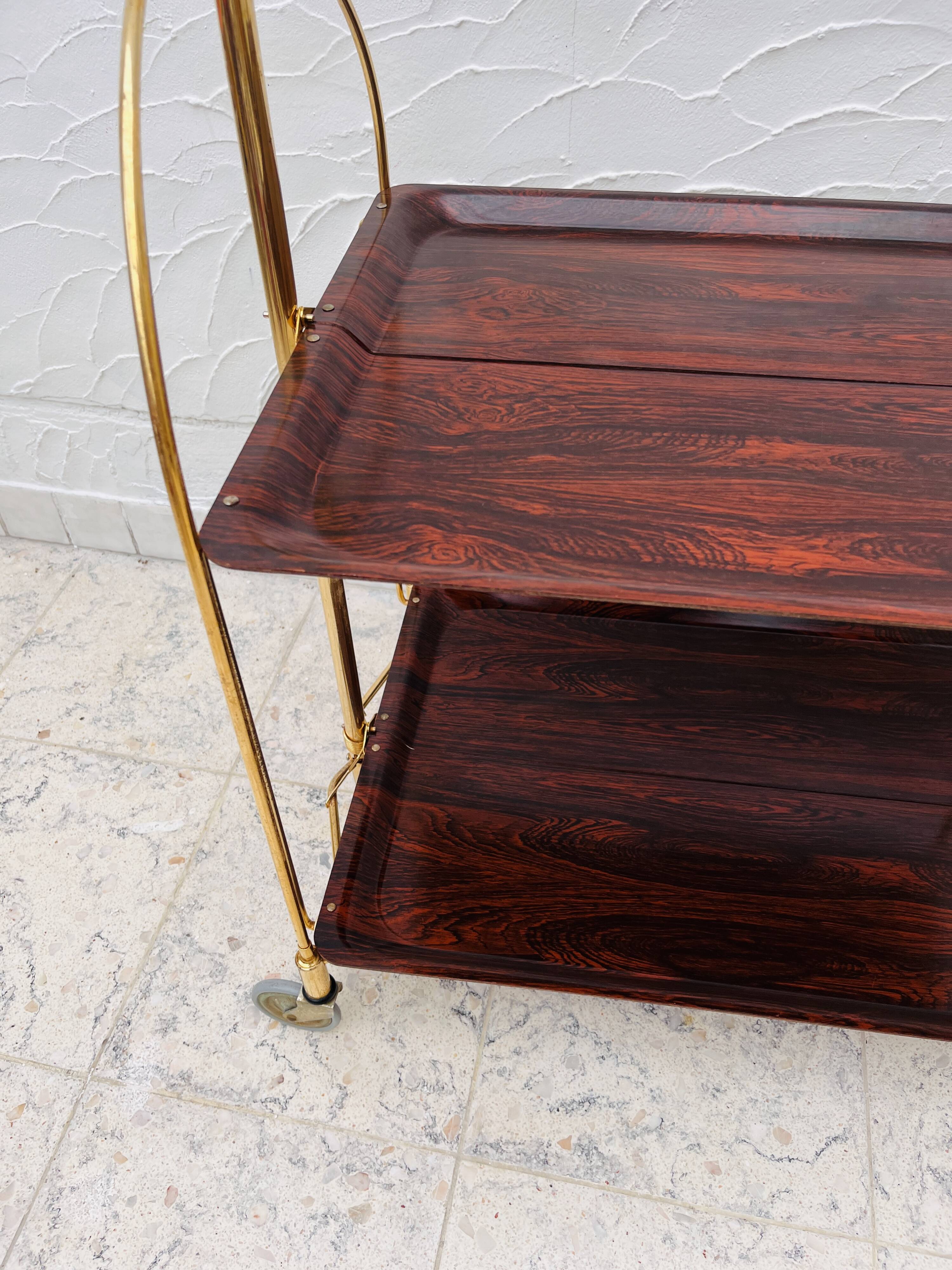 Gerinol golden serving trolley