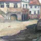 Painting “The main square of Molsheim” - signed R. Loir