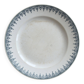 Round serving dish, Saint Amandinoise ironstone, Saint Amand 4500